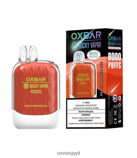 OXVA Disposable 84T06R39 | ثلج مانجو خوخ OXVA OXBAR G8000